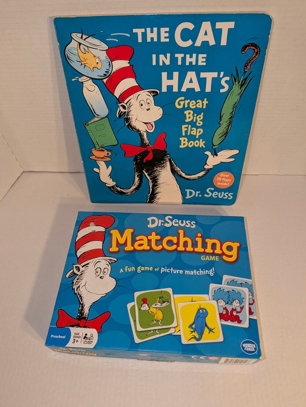 Dr. Suess Matching Game & 1999 The Cat In The Hat's Great Big Flap Book